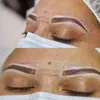 Tattoo-Tinten 2 Stück rosa weiße Augenbrauen Microblading Semi-Permanent Hautmarkierungsstift Lippe PMU Werkzeug Präzise Positionierung