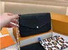 Klassieke Felicie Pochette Kettingen Schoudertassen Mode Retail Leer Dame Clutch Crossbody Handtassen Dames Draagbare Flap Designer