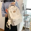 Zaino multifunzione con doppia cerniera da donna Zaino per laptop per ragazze adolescente Zaino per studenti Borsa a tracolla in stile coreano 240103