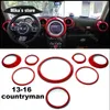 Interior Accessories For Mini Cooper Countryman R60 Car Styling Inner Decoration Sticker Rings Center Dash Board Circle Cover (8pcs/set)