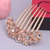 Hair Clips Bride Vintage Side Comb Sparkly Flower Barrette With Rhinestones For Princess Party Favors Accessories