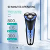 VGR Electric Shaver Professional Razor Waterproof Beard Trimmer Rotary 3D Floating Shaving Rechargeable Electric for Men V-306 240103