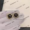 Pendientes de joyería de diseño 19 colores 18K Oro balck Diseñador Letras Stud Pendiente redondo Cristal Geométrico Marca de lujo Mujeres Rhinestone Perla