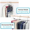 Hängbyxor utrymme sparande - 2 pack för garderob flera lager multifunktionella användningar hållbara