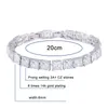 Link Bracelets 6MM Tennis Chain With Spring Clasp Men's Hip Hop Jewelry 925 Sterling Silver Bling Iced Out CZ Bracelet For Gift