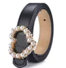 Fashion Kids Pearl Love Heart Smooth Buckle Belt ins Children Enfants Metal Letter Boucles PU Cuir Belts Boys Pantal