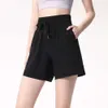 lululemenly short taille haute pour femme, évacuant la transpiration, séchage rapide, pour sport, course, fitness, yoga en plein air, été