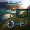 HD 1000TVL Ice Fishing Underwater Camera 43 Inch IPS Screen Fish Finder med 8 infraröda lampor kan tändas på Fishfinder 240104