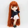 ICY DBS Blyth Doll 16 giocattolo BJD 30 cm rosso marrone Capelli pelle bianca corpo articolare viso opaco ragazza regalo ob24 bambola anime 240104