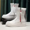 Botas de piel de vaca Agujero hueco fresco para mujer 2024 verano suela gruesa Matsuke zapatos de mujer de moda borla plataforma para mujer