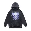 Män s hoodies goth skallar tryck hög kvalitet hoodie överdimensionerad anime i tröjor y k toppar streetwear hooded vintage kläder