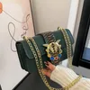 Toptan kadın omuz çantaları 4 tatlı renk elmas zincir çanta flip kalınlaştırılmış deri çanta sokak moda yılan el çantaları kişiselleştirilmiş toka sırt çantası 84556#