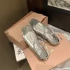 Sandalen Silber Römischer Stil Strass Schuhe für Frauen Schnallen Damenschuhe Diamant mit niedrigen Absätzen Sommer 2024 H Asiatische Größe F