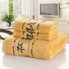 Serviette 3 pièces serviettes en fibre de bambou ensemble bain à la maison pour adultes visage épais absorbant luxe salle de bain peignoir gant de toilette