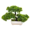 Fleurs décoratives bonsaï artificiel, petites plantes artificielles pour bureau, chambre à coucher, cheminée