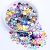 Nail Art Decorations Acrylic Rhinestones AB Colors Flatback Pointed 1000pcs 4mm Silver Foiled Glue On Beads Accessories Sticker Decoration