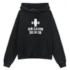 Men's Hoodies GRAILZ Hoodie Quality Tagline Logo Printed Letters Silhouette Aged Washed Mens Womens White Black Coats