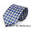 Bow Ties Vintage kwiatowy geometryczny nadruk krawat unikalny styl mens moda 7 cm/8 cm Jacquard krawat przyjęcie weselne garnit cravat chuda prezent