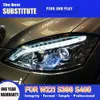 إكسسوارات السيارة DRL DRL أثناء النهار تشغيل المصباح الأمامي للبنز W221 S300 S400 المصباح الأمامي LED 06-09 لافتات الإشارة الإشارة الملاك.