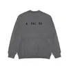 2023 Early Autumn New Designer Black Grey Sweater with Back Letter Logo Embroidered Men's and Women's round neck Pullover Cashmere Sweater