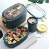 Bento Box multistrato Portapranzo termico portatile in acciaio inossidabile 304 per esterni in stile giapponese per bambini con contenitori per alimenti 240103