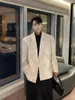 Ternos masculinos de linho jaqueta high-end cor sólida solto conforto moda bege juventude vitalidade colarinho jaquetas de manga longa