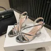 Sandals 2024 Summer Sexy High-heeled Women's Golden Elegant Versatile Stiletto Non-slip Fashion -selling