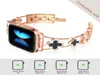Do pasków zegarków Apple Watch Luksusowe metalowe zespoły obserwacyjne 49 mm 45 mm 38 mm 40 mm 42 mm 44 mm kobiety Bling Slim Glitter Iwatch Series Ultra5093755