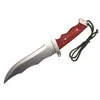 Stable Quality Outdoor Camping Multi-Purpose Fixed Blade Knife Folding Pocket Knife Wooden Handle With Rope Cutter