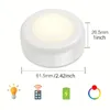 LED Night Light,Novel 16-color Cabinet Lamp,Under Cabinet Puck Light, Remote Control Dimmable Timing Bedroom Decoration Night Light, AAA Batteries.