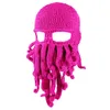 BomHCS Novetly Tentacle Octopus Pirata Cthulhu Beanie all'uncinetto Cappello Maschera antivento Cap 240103