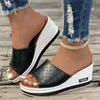 Sandals Women High Heels Thick Bottom Casual Shoes Summer Open Toe Wedges Woman Platform Mules Slipper