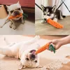 Jouets pour chiens à mâcher en forme de carotte, jouets avec nœud pour animaux de compagnie, jouets de meulage des dents de chat et de chien, jouets de meulage et de nettoyage des dents de chien