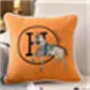 New Luxury Cushion/Decorative Pillow Luxury Living Room Sofa Decorative Case Embroidered Horse Cushion Cover Bedroom Bedside Square Throw Pillowcase 40*40cm