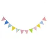 Party Decoration 12 Flags 16cm Garlands Birthday Bunting Banners Pennant Baby Shower Wedding Valentine's Day Supplies