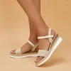 Sandaler Summer Women's Shoes 2024 Fashion Light Platform Roman Plus Size 43 Casual Ladies Wedges