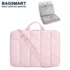 Bagsmart 15-16インチラップトップケーススリーブストラップパッド付きラップトップバッグアンチ盗難マックブックケーススリーブマックブックエア/プロ240104