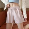 Damen Shorts Lady Ice Silk Sicherheitshose Sommer elastische Taille Oberbekleidung süße süße nahtlose Pyjama Mädchen Homewear Schweiß Legging