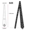 Bow Ties akwarelowe nietoperze szary na czarnym klasycznym wydrukowanym poliestrowym poliestrowym 8 -cm Szerokość krawat Cosplay Party