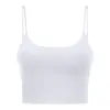 Lu LL Lemon Solid Color Women Yoga Bra Slim Fit Sports Bh Fitness Vest Sexiga underkläder med avtagbara bröstkuddar mjuka brassiere svett wicking andningsbara underkläderbra