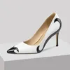 Rimocy Women's Pumps Spring Autumn Fashion Mix Color High High Heels Pumps Women Sexy Pointed Toe Stiletto Shiletto Heeled Party Shoes 240103