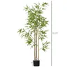 Fleurs décoratives 6 pieds arbre artificiel intérieur extérieur faux bambou avec Pot pour décor de salon de bureau à domicile