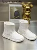 Botteg Venets Snap Snow Boots Crew LeatherとFur Integrated Northeast of Warm Cotton ShoesQQ