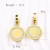 Dangle Earrings Sunspicems Gold Color Stainless Steel Women Earring Turkey Coin Jewelry Middle East Arab Round Pendant Muslim Non Fading