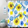 Shower Curtains Paisley Watercolor Dragonflies Bathroom Plant Modern Printed Waterproof Polyester Bathtub With 12 Hooks