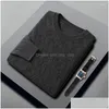 Erkek Sweaters Erkekler için Kaşmir Yün Kazak 2023 Sonbahar Kış Mürettebatı Boyun 7 Gauge Plover Örme Damlı Teslimat Giyim Giysileri DHHCK