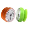 Wall Clocks 2X 7Cm Waterproof Kitchen Bathroom Shower Clock Suction Cup Sucker Orange & Green