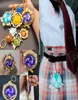 9cm genshin Imzacją wizję lnazuma wendi xiao klucz cosplay łańcuch Luminous 7 Element of Original God Toy Keyring H113441131