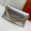 Borse firmate con catena metallizzata Borse a mano da donna Pochette da sera con scatola 20x12x7 cm 23906