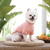 Abbigliamento per cani Vestiti per animali domestici T-shirt per gatti Camicia per arricciare il fondo Forniture in stile frutta a due zampe per cuccioli di cane